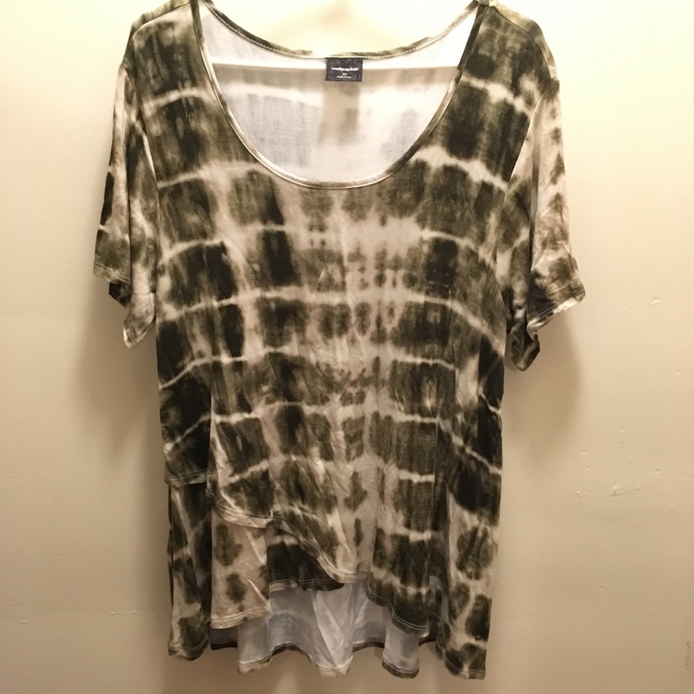 Shirt sleeve asymmetrical top